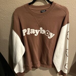 Playboy PacSun Brown Crewneck